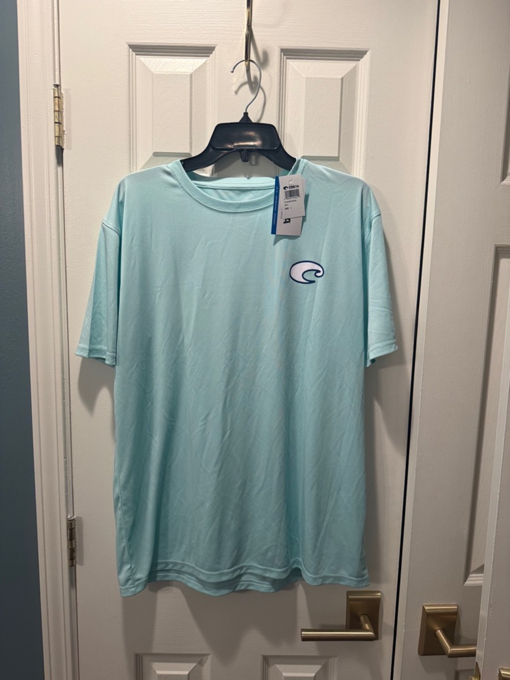 Costa Men's Mint Short-Sleeve Performance Tee with Chest Logo